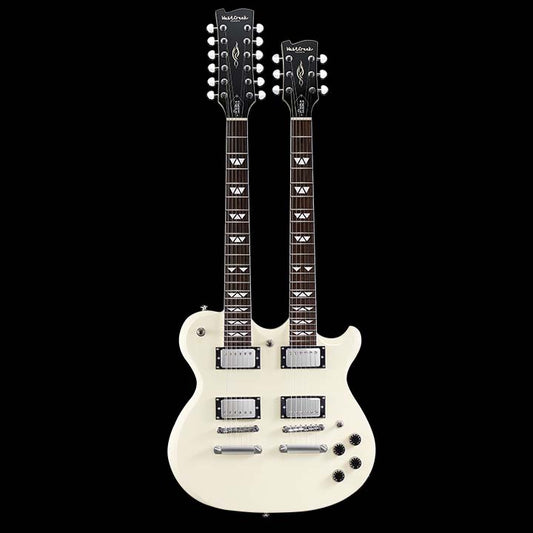 WestCreek DOUBLE TROUBLE Electric Guitar Double Neck 12 String & 6 String Guitar, Rosewood Fretboard and Mahogany Body