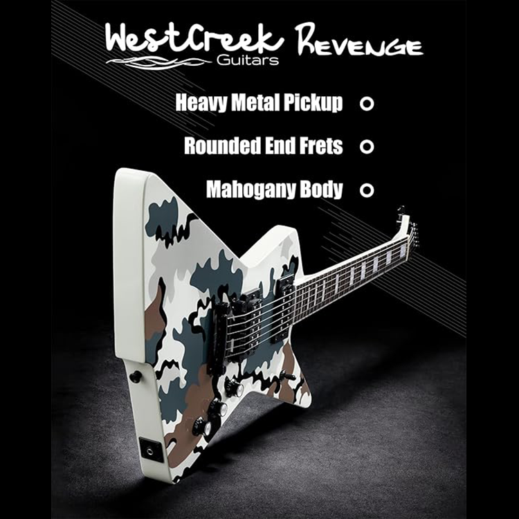 WestCreek Revenge Solid Body Electric Guitar Alnico Humbuckers